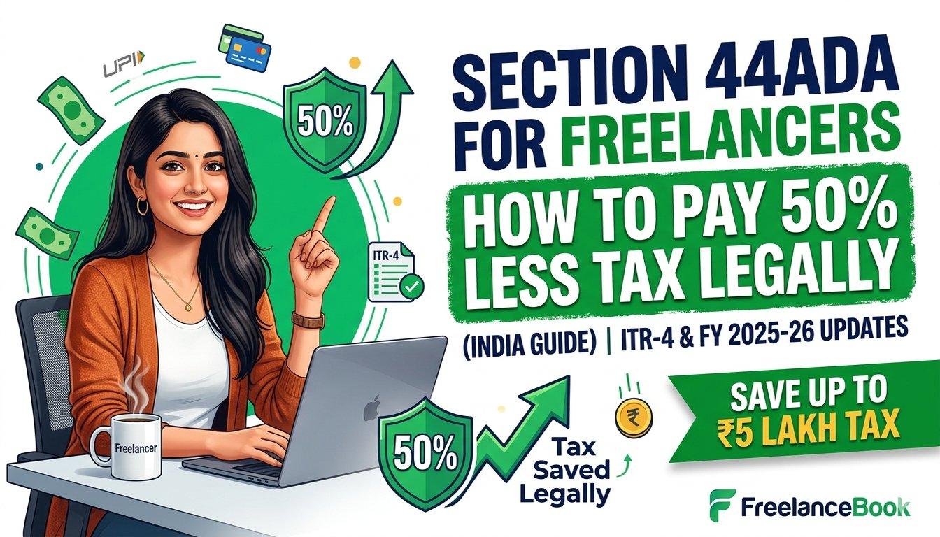 Section 44ADA for Freelancers: How to Pay 50% Less Tax Legally (India Guide)