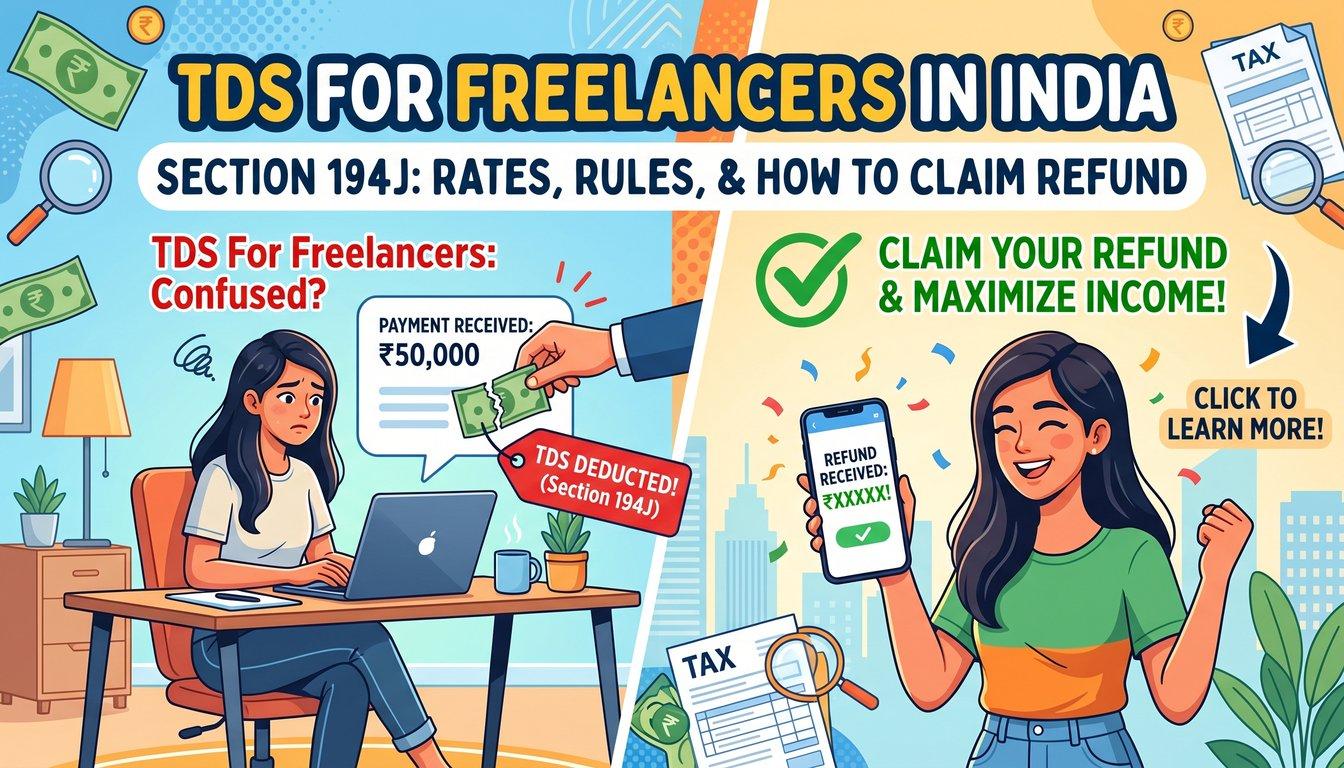 TDS for Freelancers in India (Section 194J): Rates, Rules & How to Claim Refund